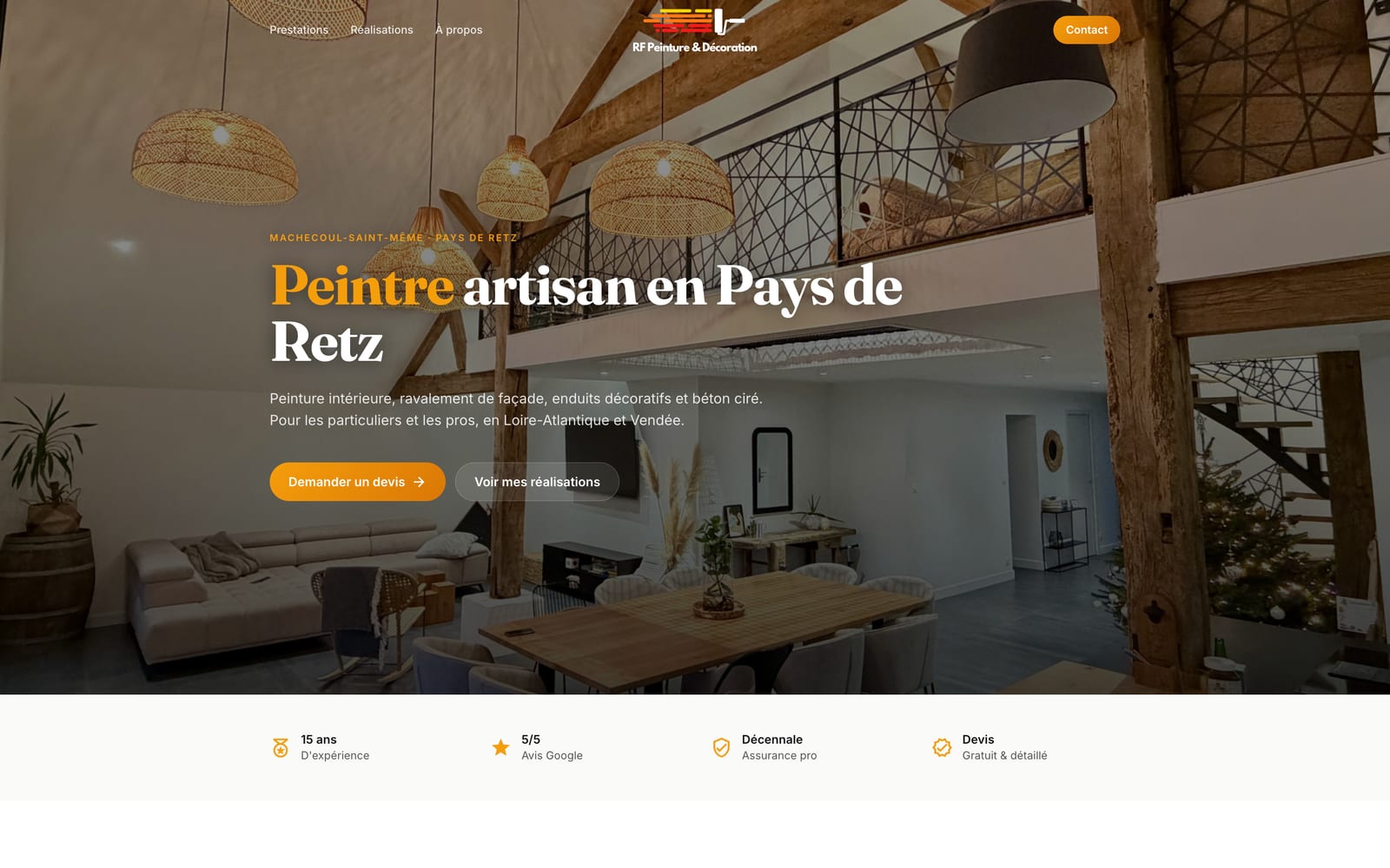 Site web client - RF Peinture & décoration